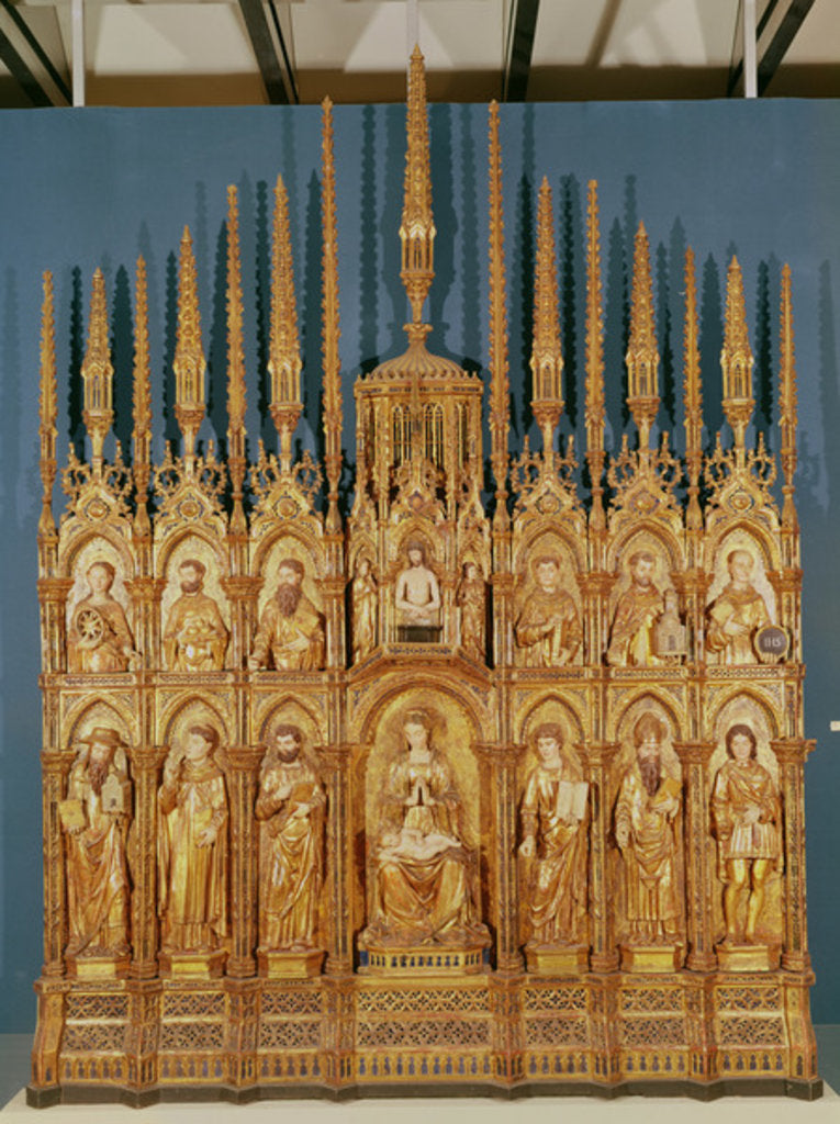 Detail of Polyptych depicting the Virgin and Child with Twelve Saints by Jacques de Pula