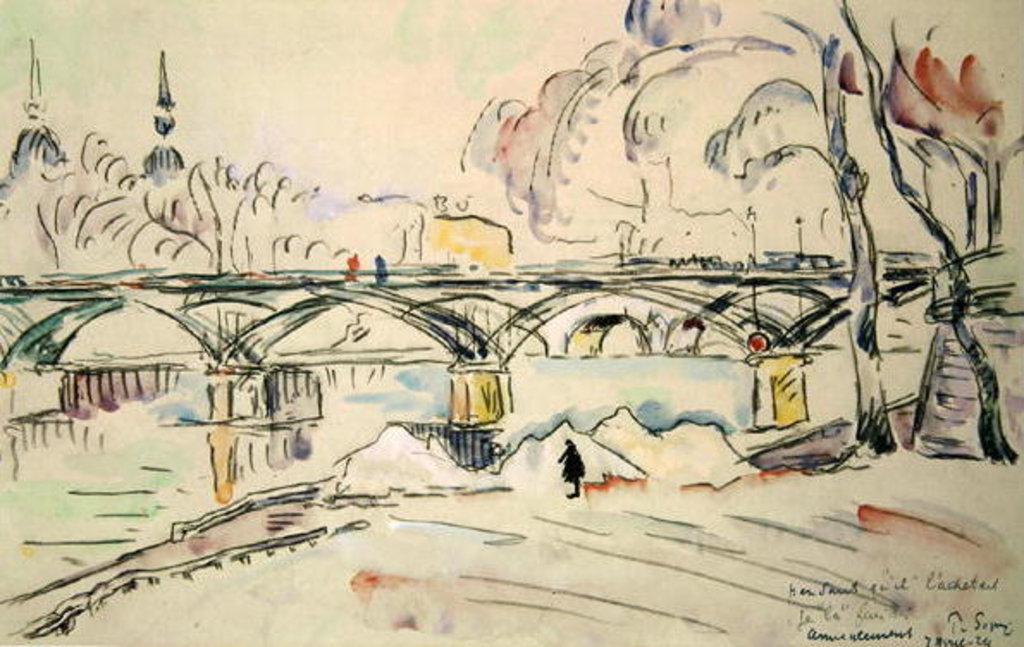 Detail of The Pont des Arts, 1924 by Paul Signac