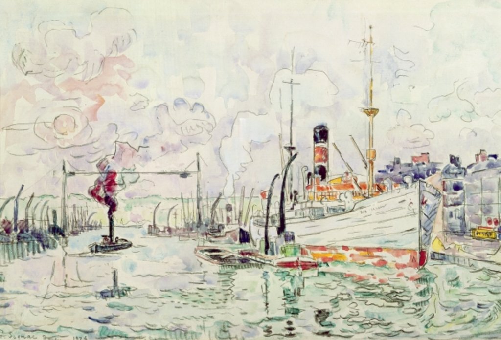 Detail of Rouen, 1924 by Paul Signac
