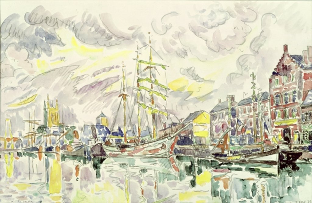 Detail of Fecamp, 1934 by Paul Signac
