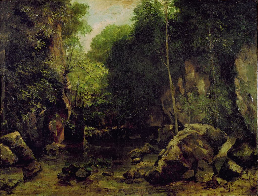Detail of Le well-noir, Doubs by Gustave Courbet
