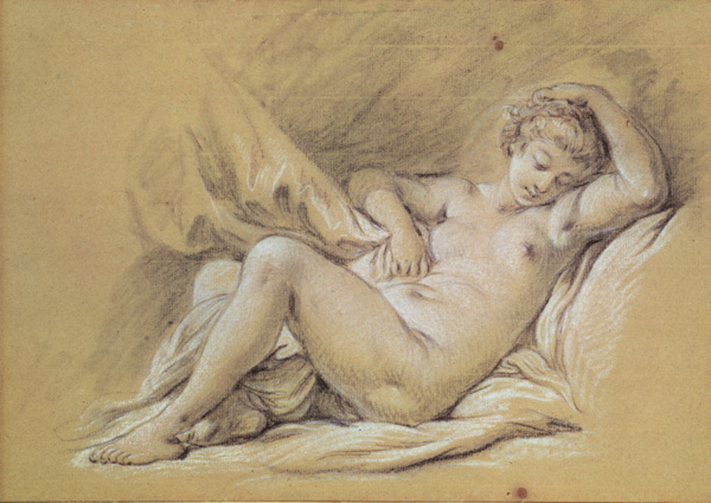 Detail of Nude Woman on a Bed by Francois Boucher