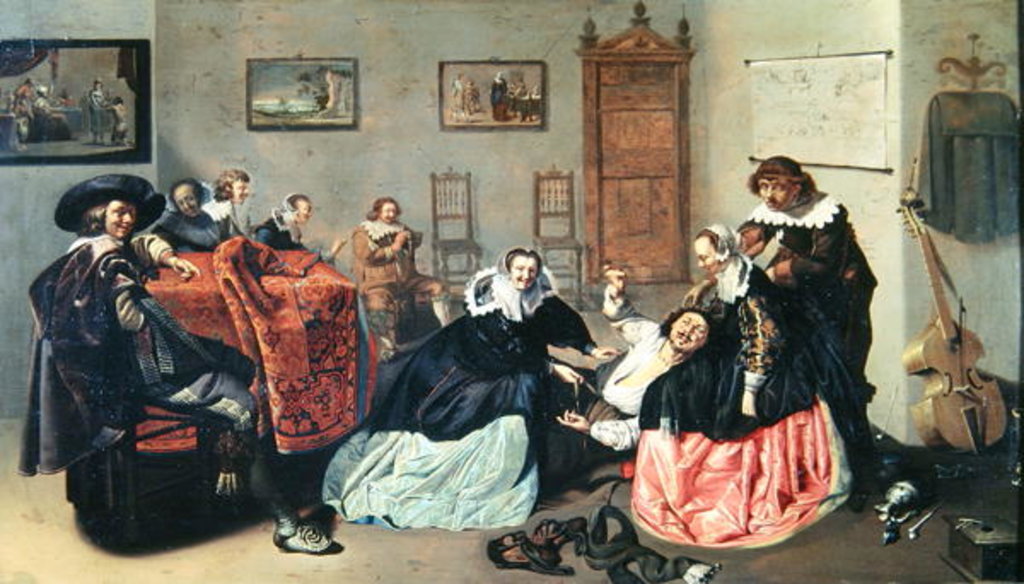 Detail of Scene Galante by Jacob Duck