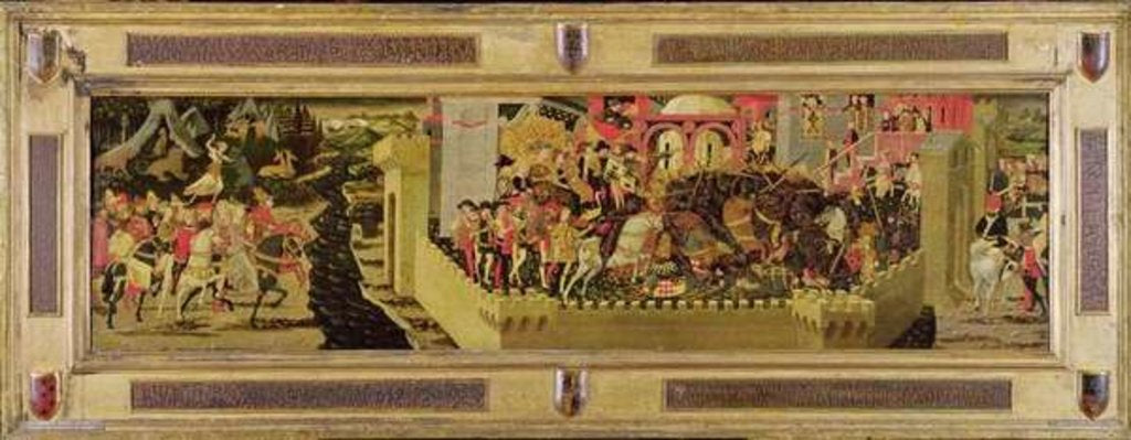 Detail of Tournament Scene: The Melee by Italian School