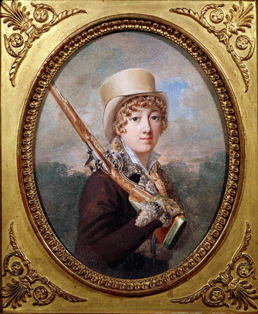 Detail of Natalie de Laborde de Mereville, Comtesse Charles de Noailles, in the Park at Mereville, c.1805 by Dutailly Dutailly
