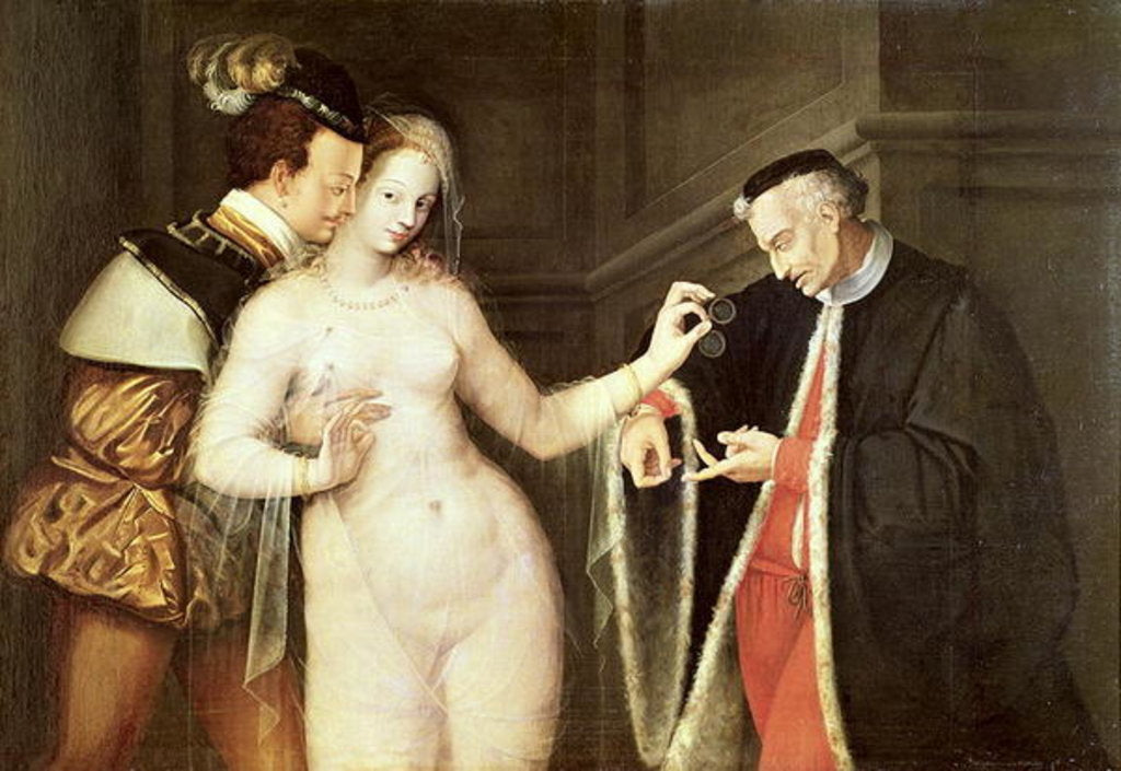 Detail of Woman Between Two Ages by French School