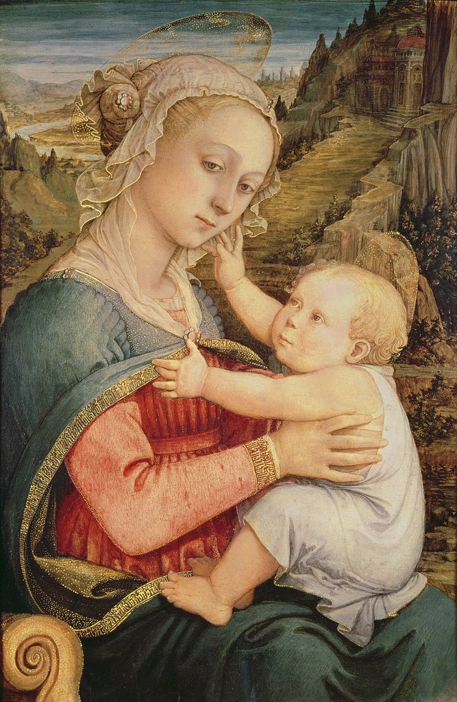 Detail of Virgin and Child, c.1465 by Fra Filippo Lippi