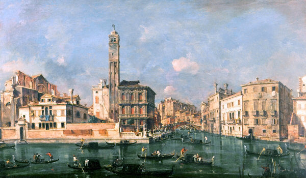 Detail of Grand Canal: San Geremia and the Entrance to the Canneregio by Francesco Guardi