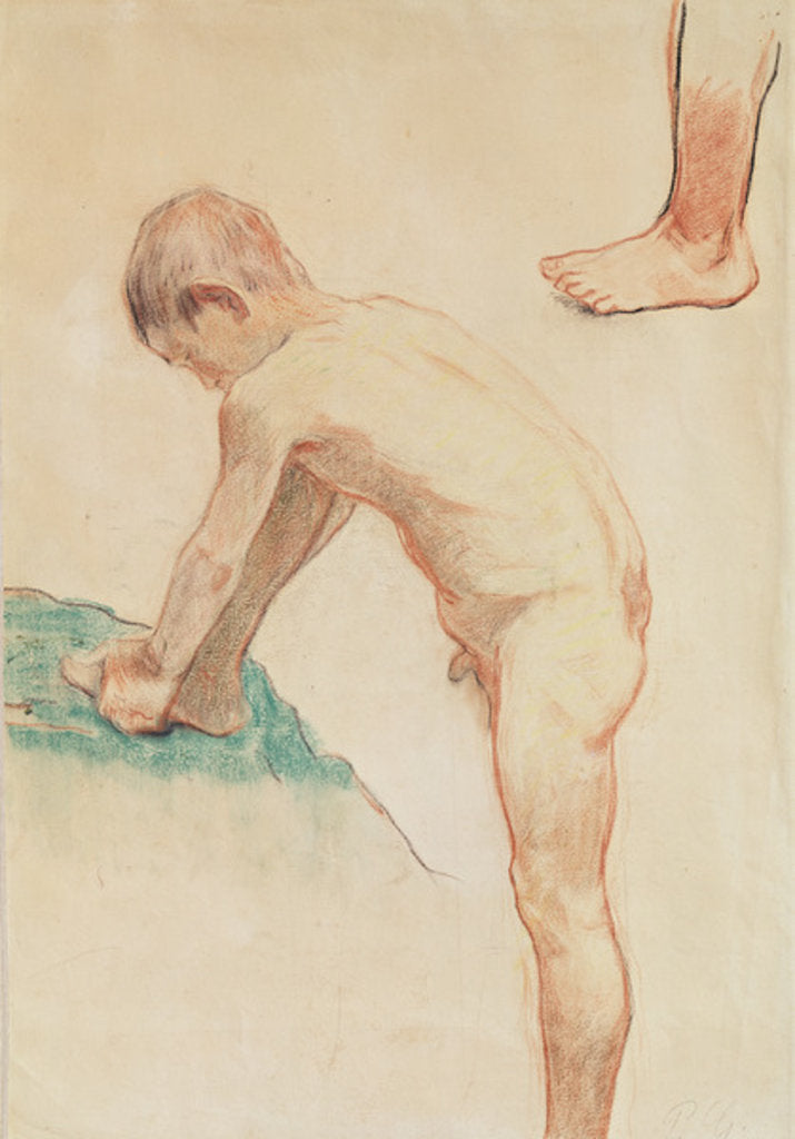 Detail of Study of a boy and a foot, 1888 by Paul Gauguin