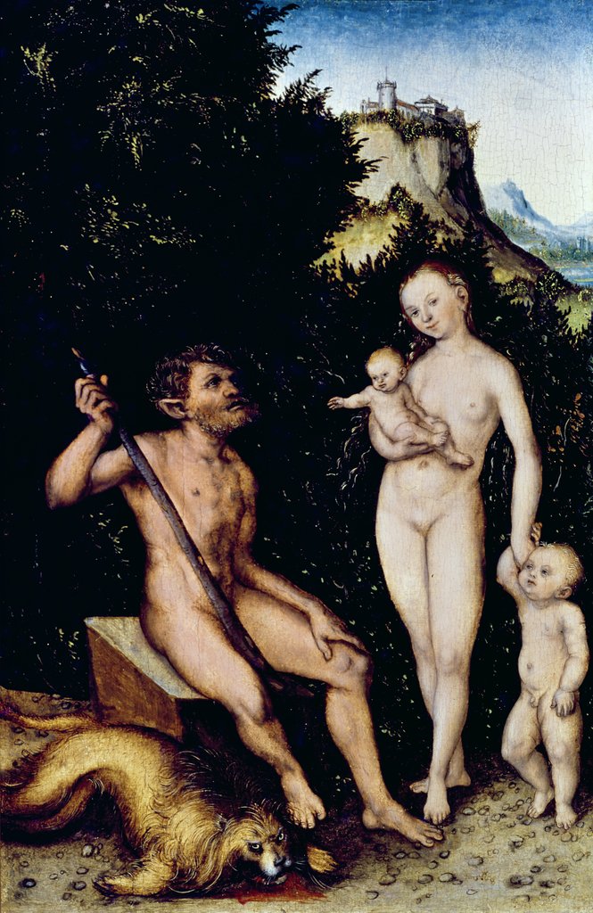Detail of The Faun Family by Lucas the Younger Cranach