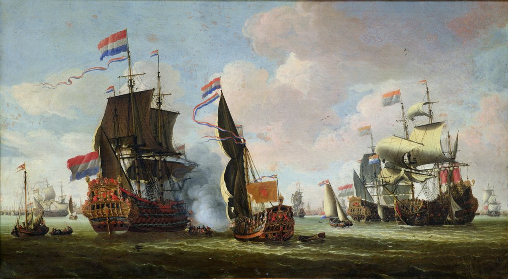Detail of The Arrival of Michiel Adriaanszoon de Ruyter in Amsterdam by Abraham Storck