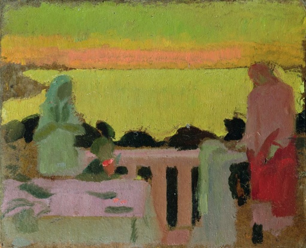 Detail of On the Balcony at Silencio, or Marthe and Marie in Silence, c.1917 by Maurice Denis
