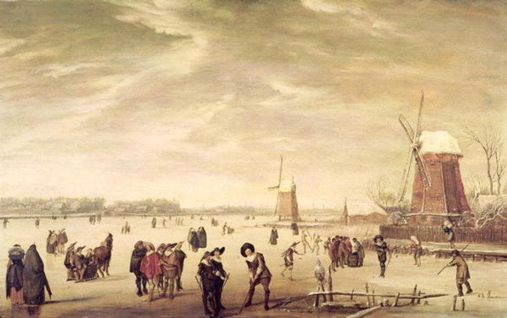 Detail of Games on the Ice by Pieter Codde