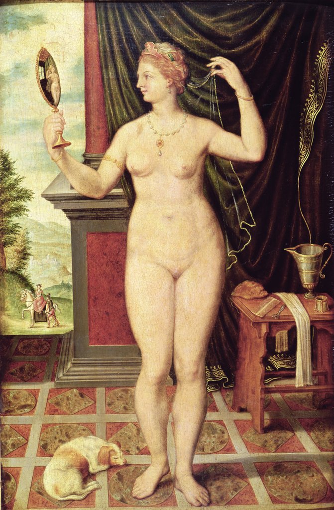 Detail of Venus with a Mirror by Fontainebleau School