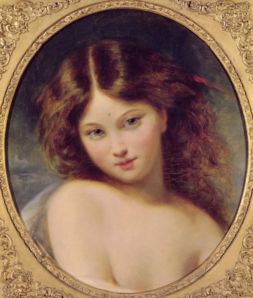 Detail of Head of a Young Girl by Pierre Joseph Dedreux-Dorcy