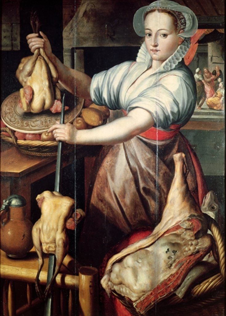 Detail of Martha Preparing Dinner for Jesus by Pieter Aertsen