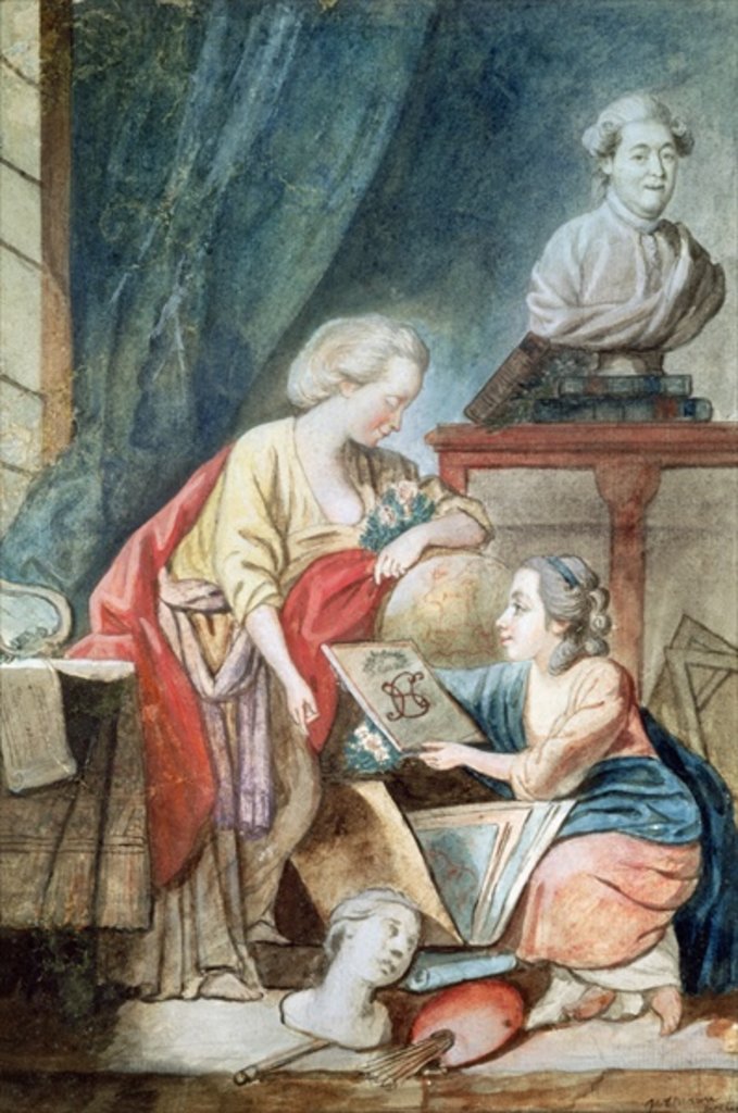 Detail of The Necker Family in 1780 by Germaine Necker