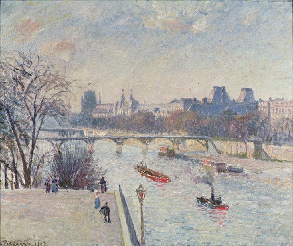 Detail of The Louvre, 1902 by Camille Pissarro