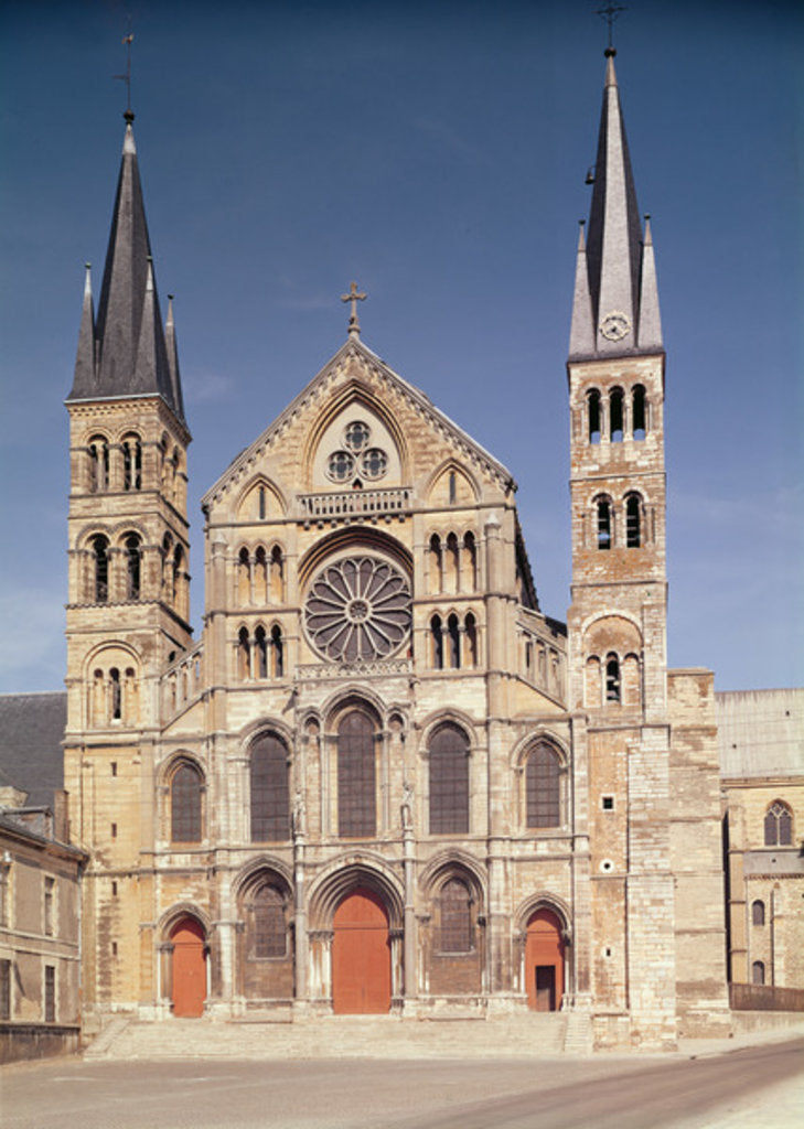 Detail of Principal facade of the abbey by French School