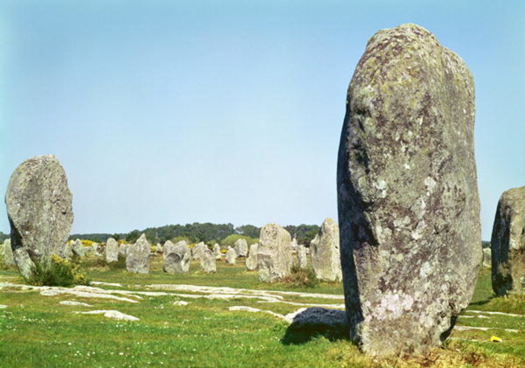 Detail of Alignment of standing stones, Megalithic Period, 4th-3rd millennium BC by Prehistoric Prehistoric
