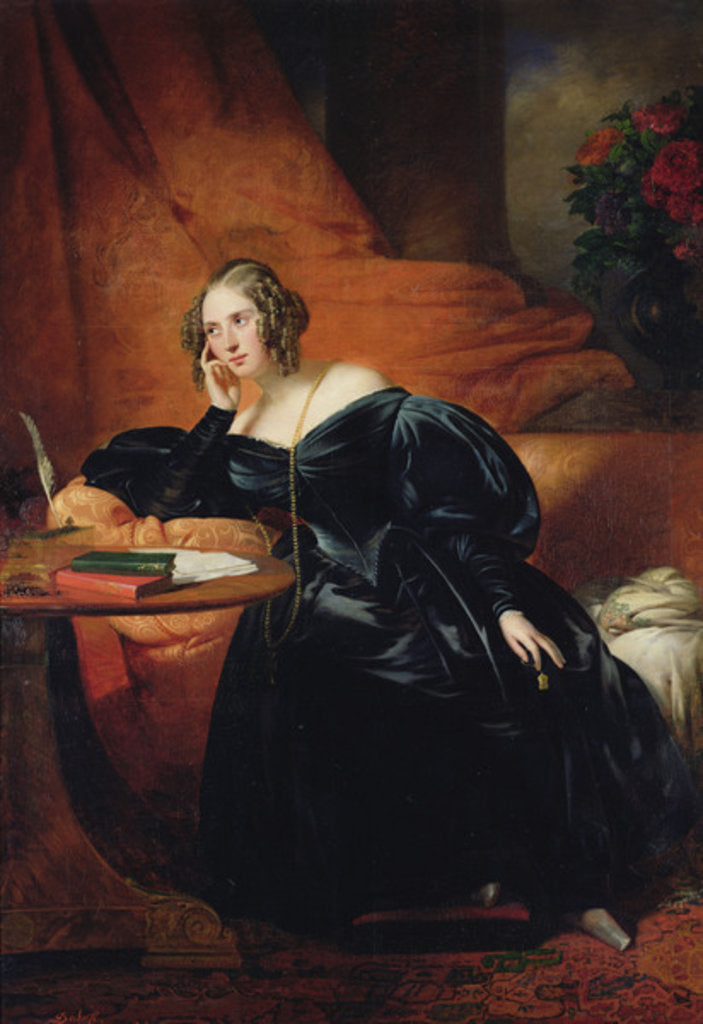 Detail of The Countess de Lapeyriere by Claude-Marie Dubufe