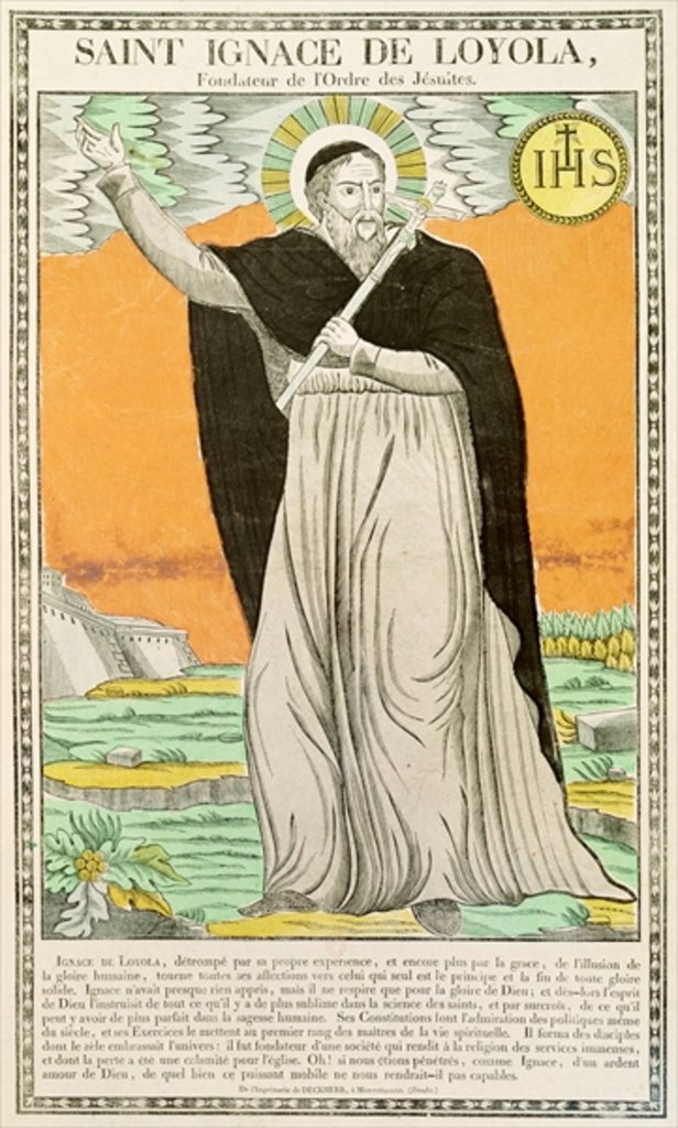 Detail of St. Ignatius of Loyola by French School