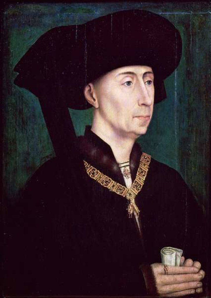 Detail of Philip III the Good, Duke of Burgundy, c.1445 by Rogier van der Weyden