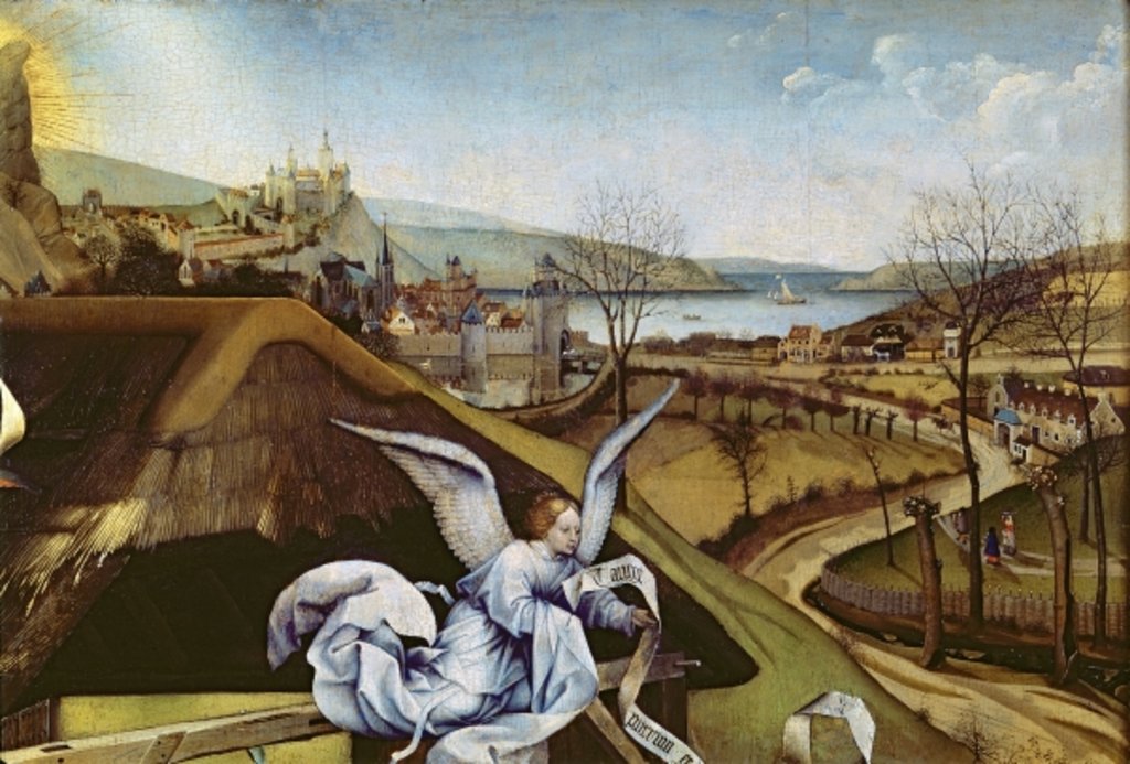 Detail of Nativity by Master of Flemalle