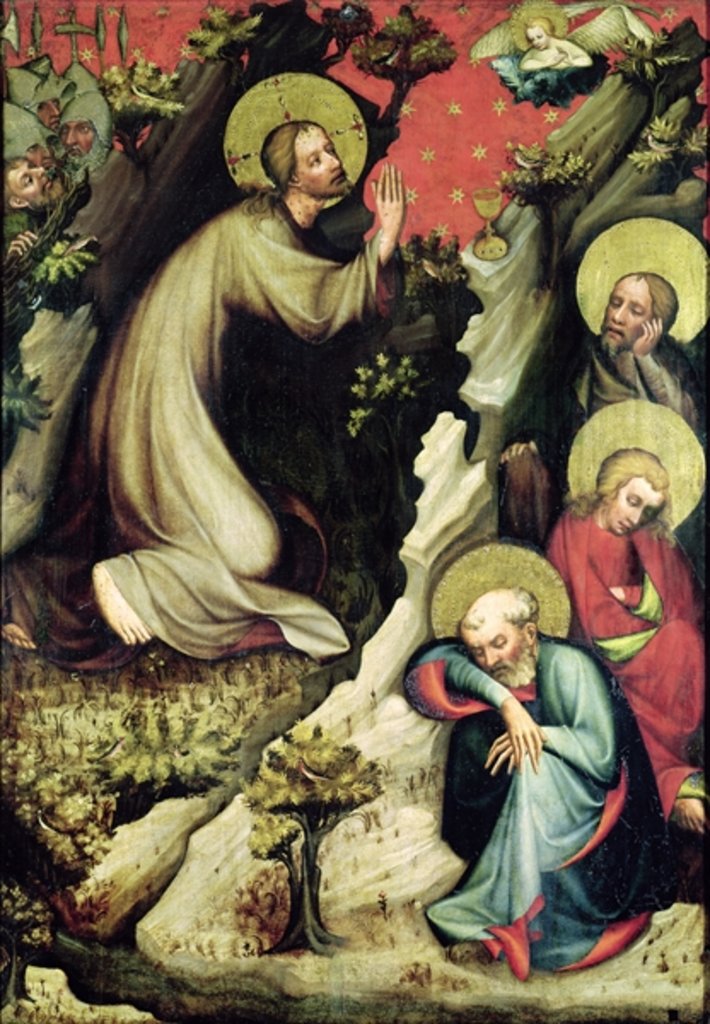 Detail of Jesus in the Garden of Gethsemane by Master of the Trebon Altarpiece