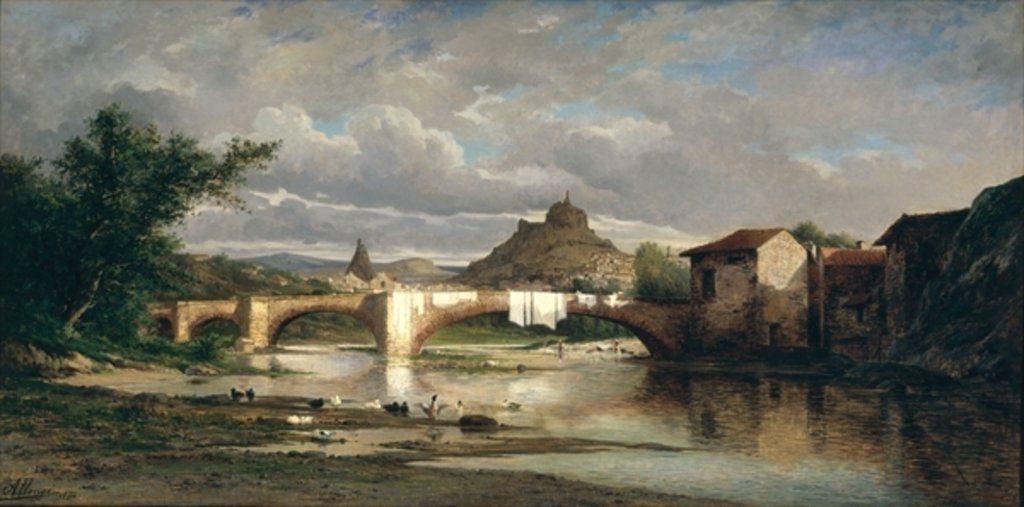 Detail of View of Puy-en-Velay from Espaly, 1872 by Auguste Allonge