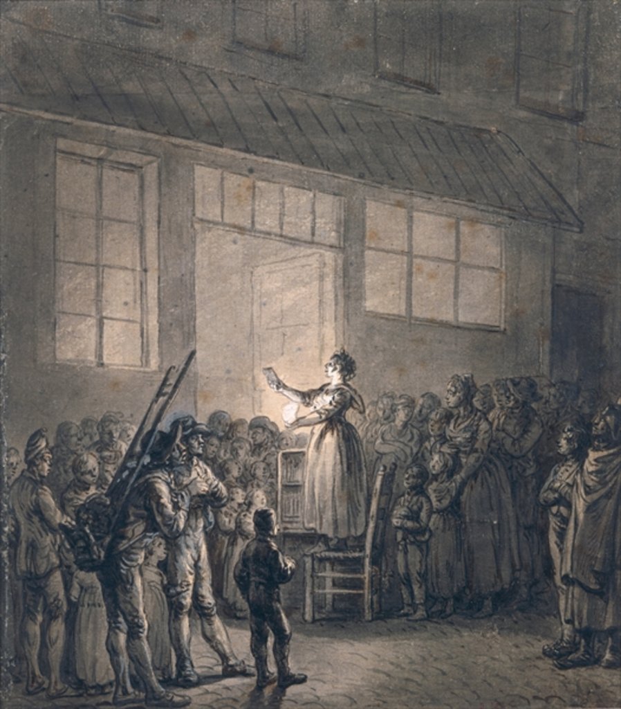 Detail of A Popular Singer by Jean Pierre Norblin