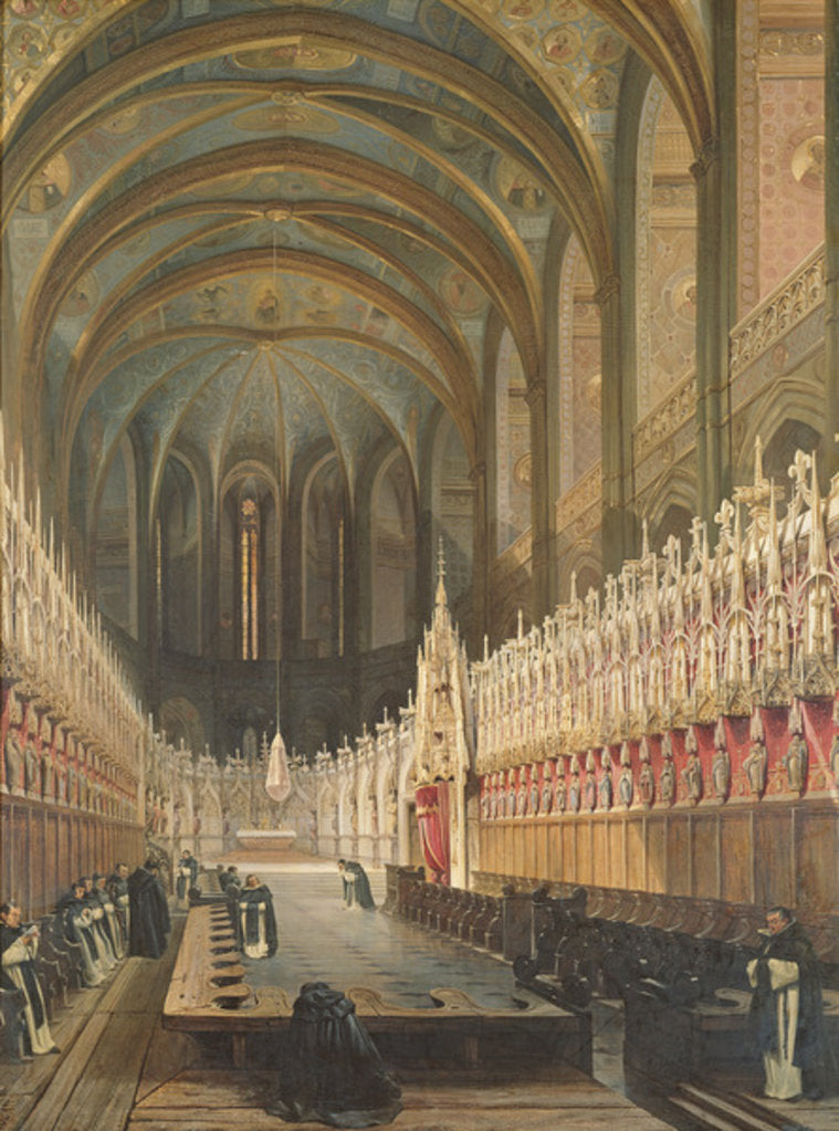 Detail of Interior of Albi Cathedral, 1832 by Adrien Dauzats