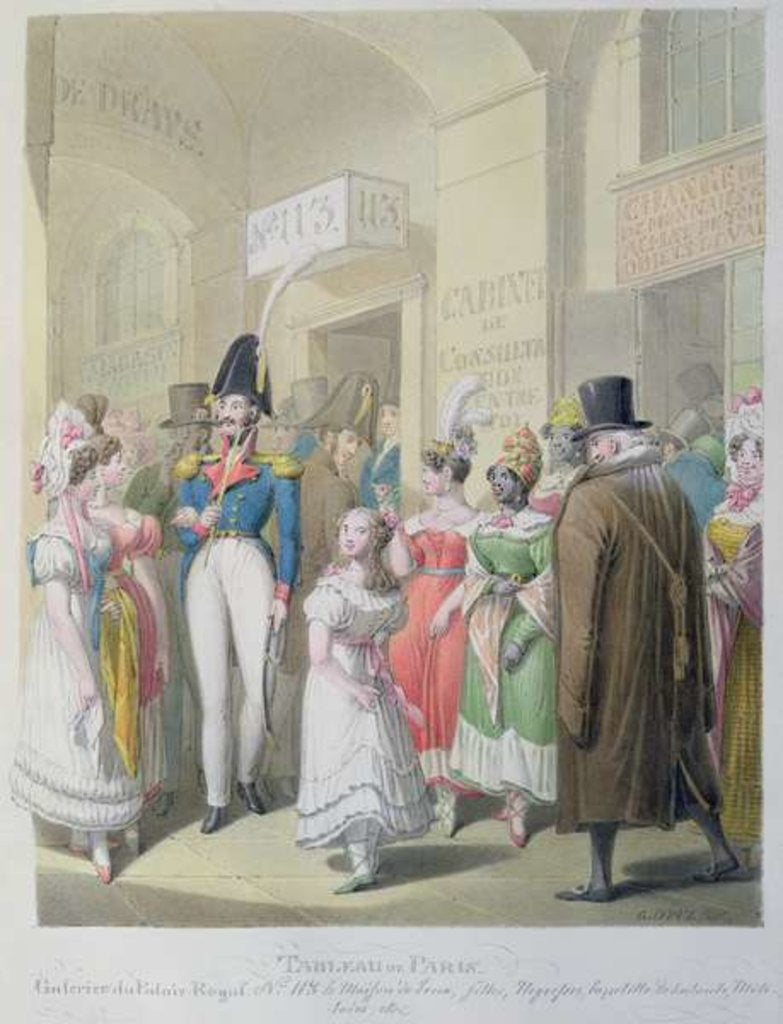 Detail of Galeries du Palais-Royal by Georg Emanuel Opitz