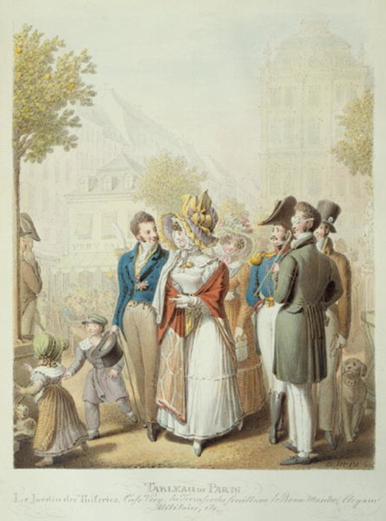 Detail of The Jardin des Tuileries by Georg Emanuel Opitz