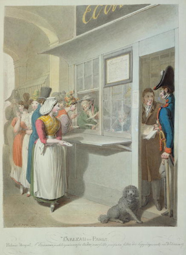 Detail of The Public Writer in the Palais-Royal by Georg Emanuel Opitz