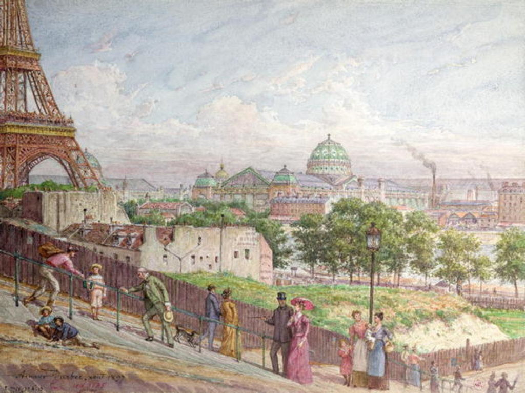 Detail of The Steps at the rue Alboni, 1897 by Arnaud Durbec