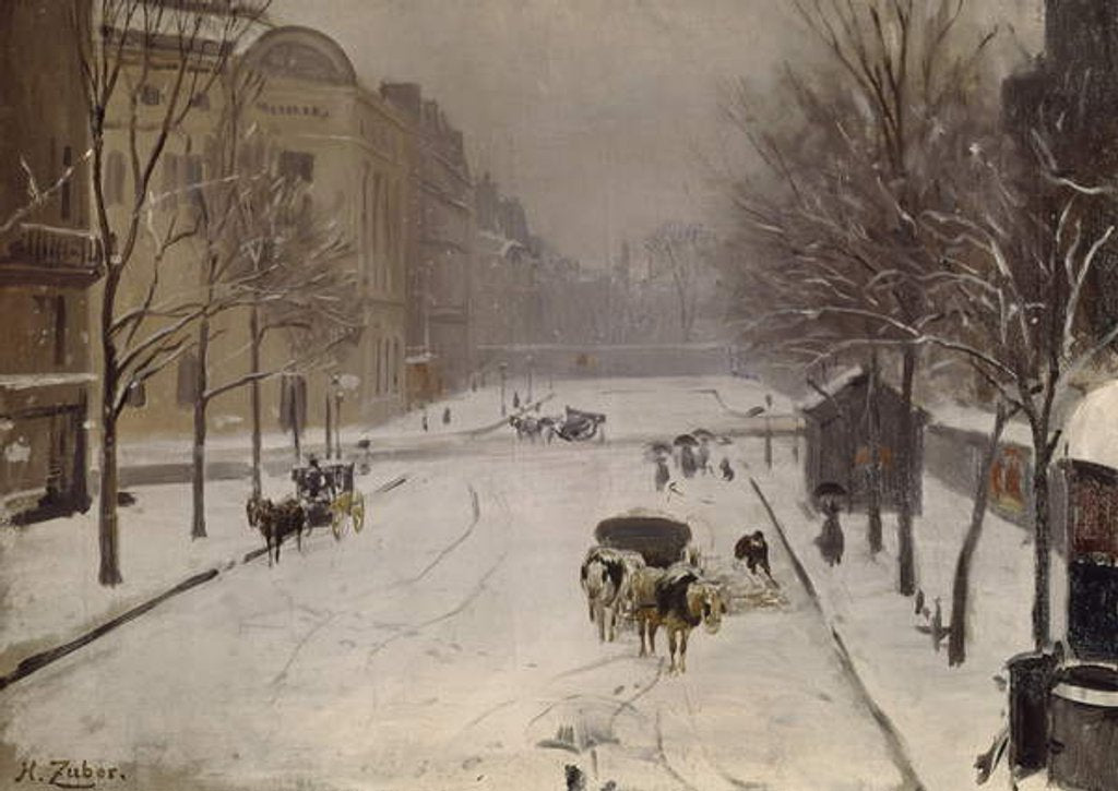 Detail of The Rennes Raspail Crossroads, c.1889 by Jean Henri Zuber