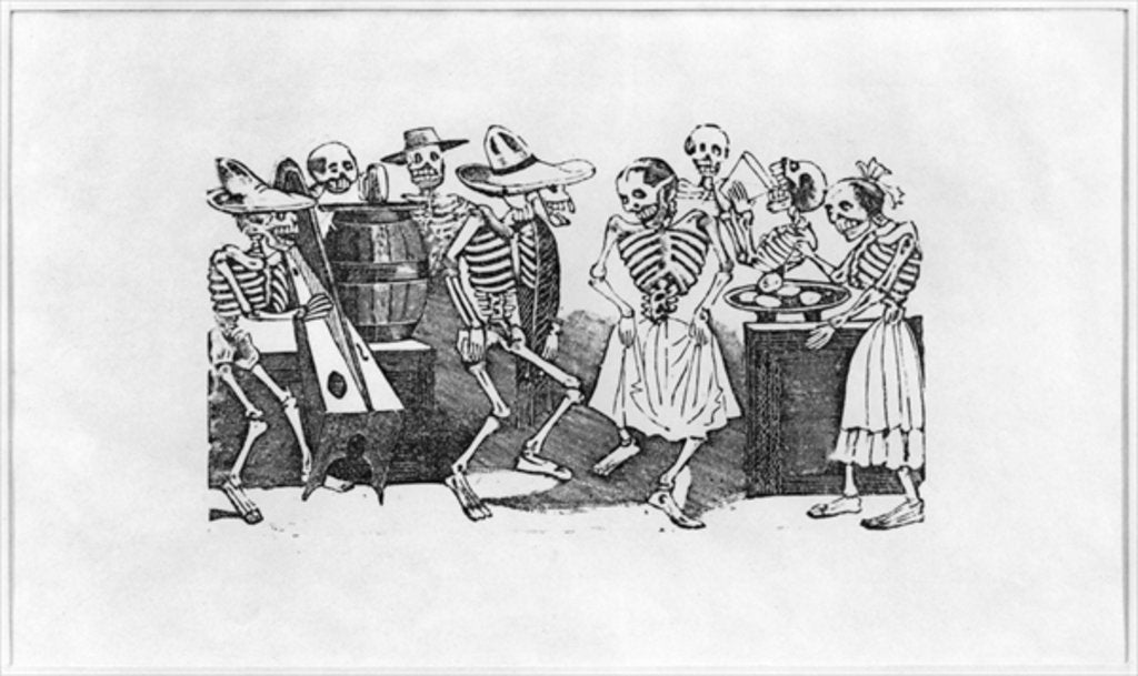 Detail of El Jarabe en Ultratumba by Jose Guadalupe Posada