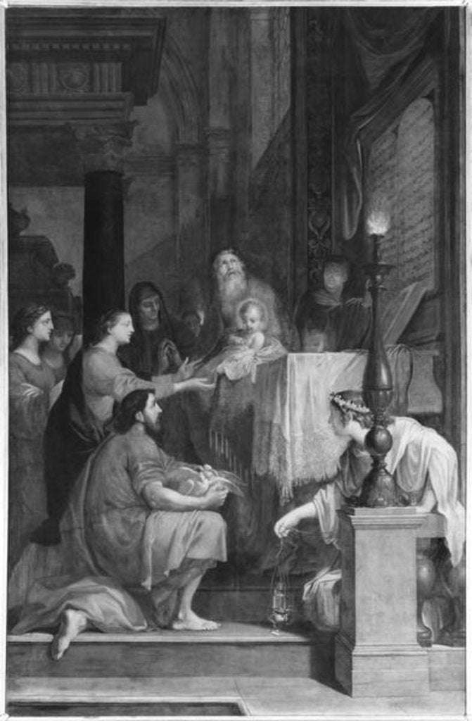 Detail of Presentation in the Temple by Jacques Stella