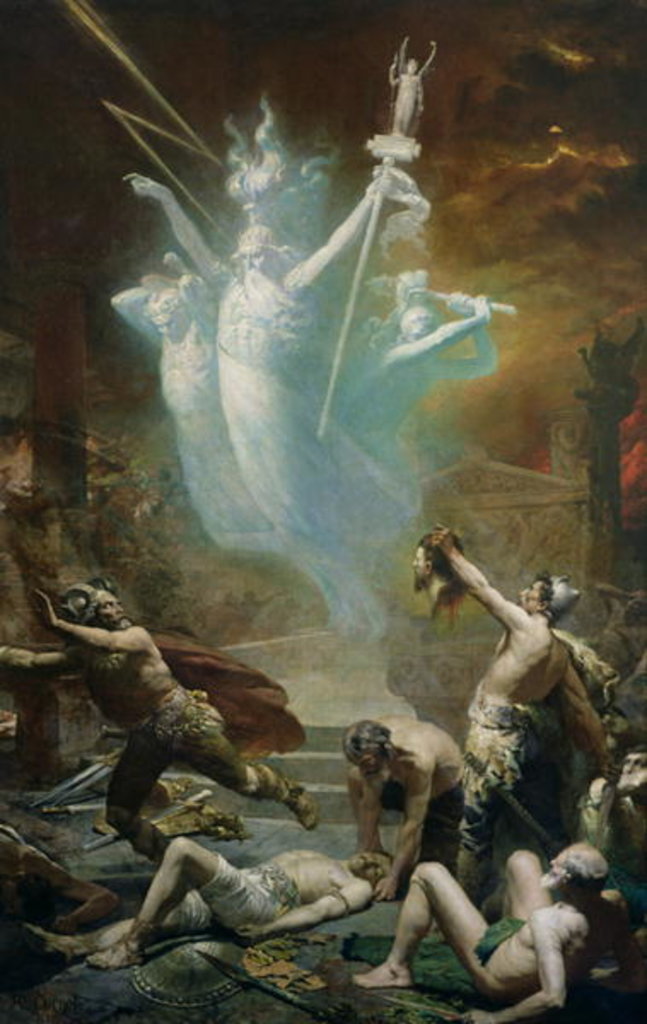 Detail of The Taking of the Temple at Delphi by the Gauls, 1885 by Alphonse Cornet