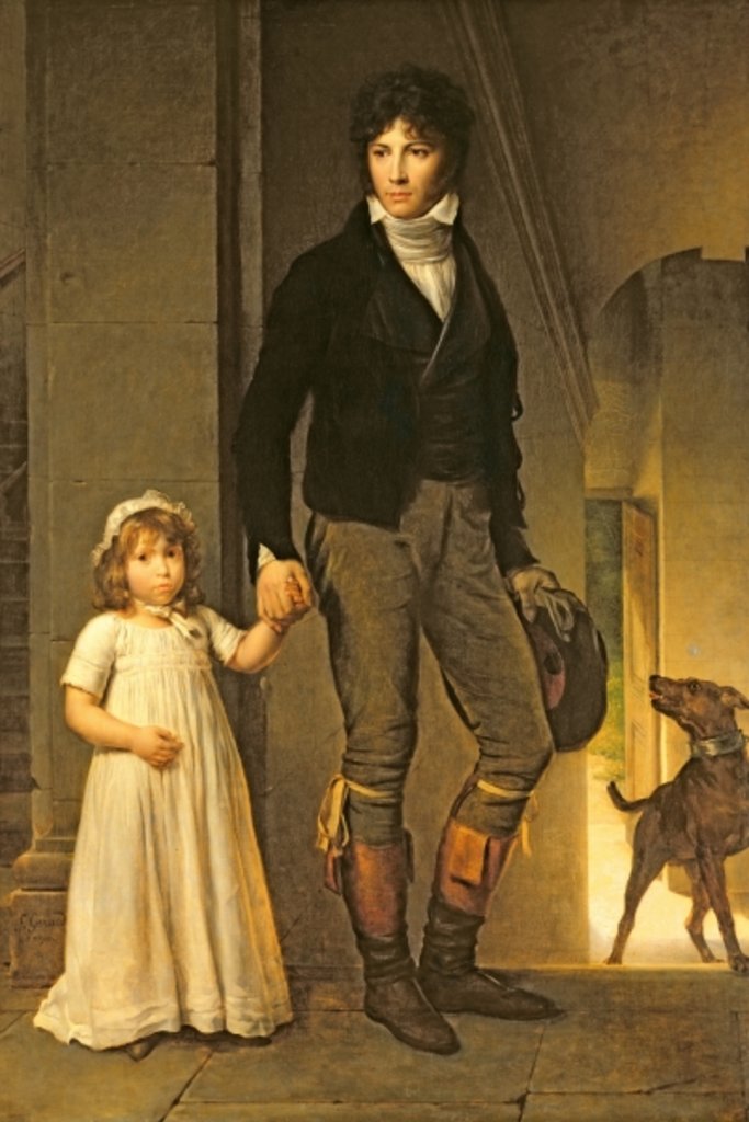 Detail of Jean-Baptiste Isabey and his Daughter, Alexandrine , 1795 by Francois Pascal Simon Baron Gerard