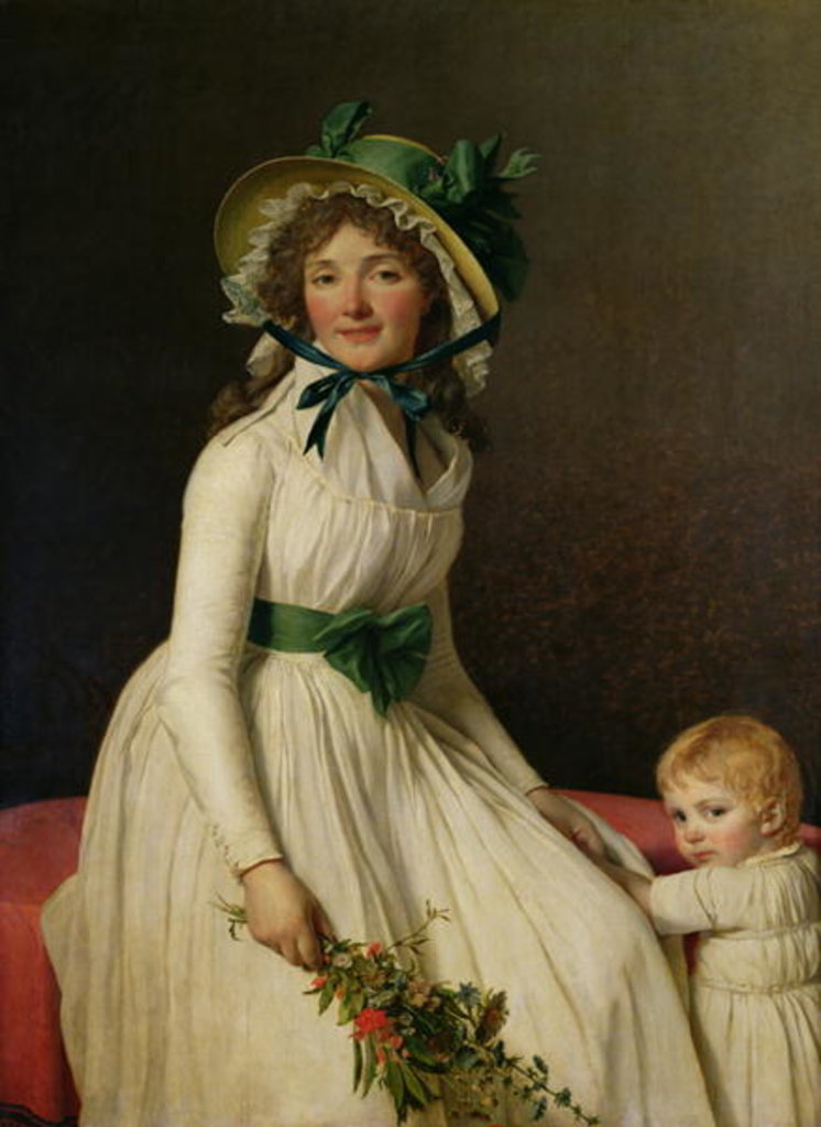 Detail of Madame Pierre Seriziat with her Son, Emile 1795 by Jacques Louis David