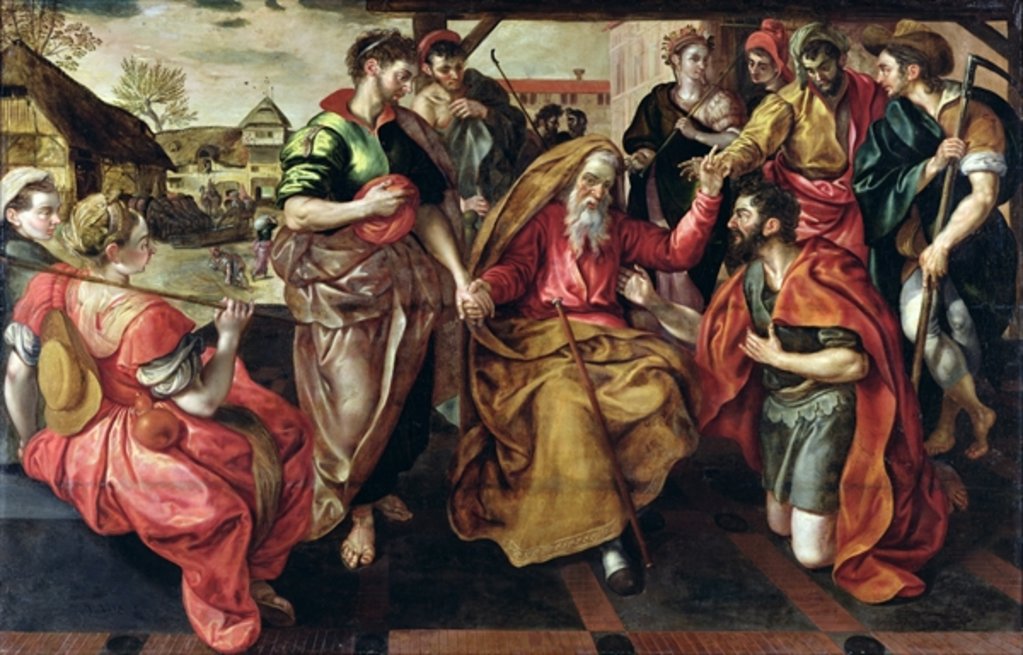 Detail of Eliezer Asking for Rebecca to Marry Isaac, 1562 by Maarten de Vos