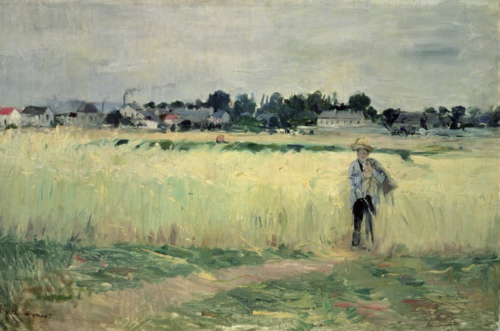 Detail of In the Wheatfield at Gennevilliers, 1875 by Berthe Morisot