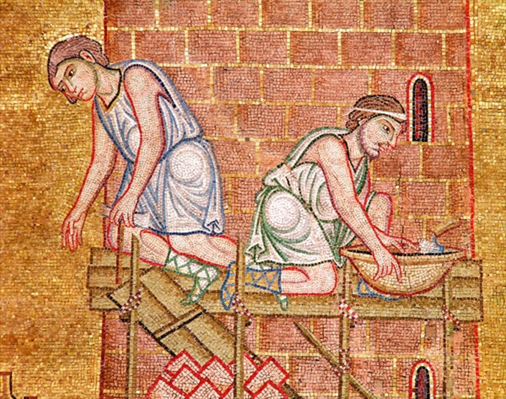 Detail of The Tower of Babel by Veneto-Byzantine School