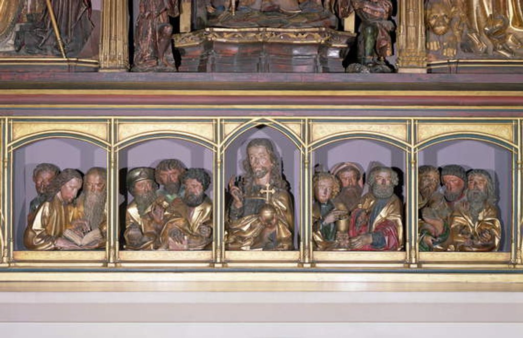 Detail of Wooden carvings of Christ and the Twelve Apostles by Nikolaus Hagenauer