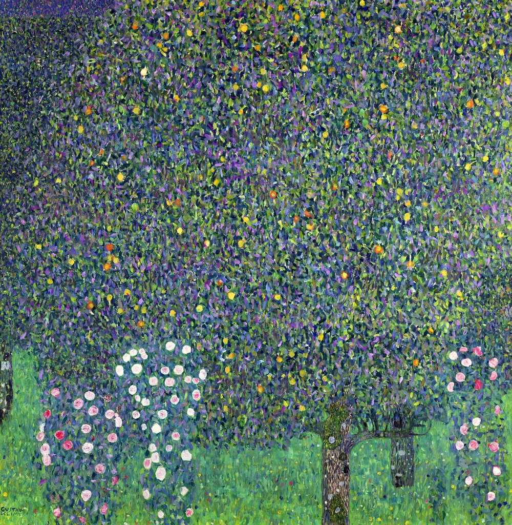 Detail of Roses under trees, c.1905 by Gustav Klimt