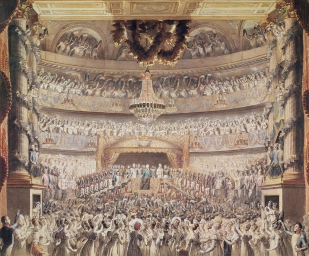 Detail of Louis XVIII at the Theatre de l'Odeon, Paris by Francois Buffet