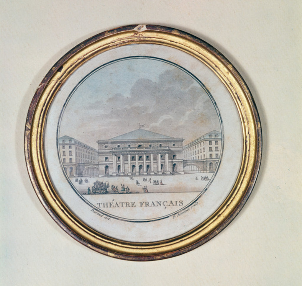 Detail of View of the Salle de l'Odeon of the Theatre Francais by Durand