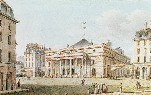 Detail of View of the Theatre de l'Odeon, Paris by Victor Jean Nicolle